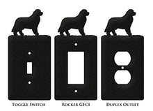 Load image into Gallery viewer, SWEN Products Newfoundland Metal Wall Plate Cover (Double Switch, Black)
