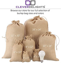 Load image into Gallery viewer, CleverDelights 6&quot; x 10&quot; Burlap Bags with Drawstring - 25 Pack

