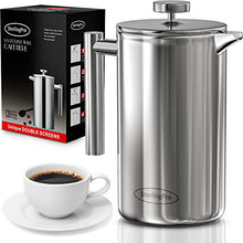 Load image into Gallery viewer, Sterling Pro French Press Coffee Maker (1 L) Double Walled Large Coffee Press With 2 Free Filters Enjo
