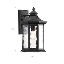 Load image into Gallery viewer, Edition Collection 1-Light Clear Water Glass Traditional Outdoor Large Wall Lantern Light Textured Black

