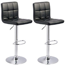 Load image into Gallery viewer, Signature Design by Ashley Bellatier Adjustable Height Swivel Bar Stool, 2 Count, Black &amp; Chrome Finish
