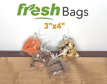 Load image into Gallery viewer, 100 Clear Treat &amp; Favor Bags | Twist Ties Included | Great For Cake Pops, Candy, Gifts, Wedding or Party Favors | Food Safe Plastic | Stronger Than Cellophane | 1.5 Mils Thickness | 3&quot; x 4&quot;
