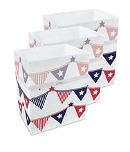 Load image into Gallery viewer, Clean Cubes 13 Gallon Disposable Sanitary Trash Cans &amp; Recycling Bins, 3 Pack (4th Of July)
