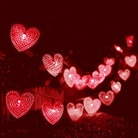 Solar Heart-Shaped Lights,WONFAST Waterproof 20ft 30LED Ambiance Lighting Solar Powered Fairy String Lights for Indoor Outdoor Garden Home Wedding Party Valentines Day Christmas Decoration (Red)