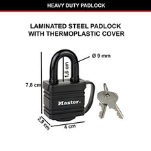 Load image into Gallery viewer, Master Lock 8271EURDAT Double Loop Steel Cable with Anchor and Key Padlock, 4.5 m

