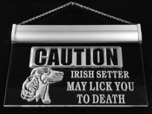 Load image into Gallery viewer, Caution Irish Setter Lick Dog LED Sign Neon Light Sign Display s182-b(c)

