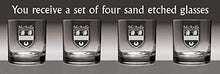 Load image into Gallery viewer, McArdle Irish Coat of Arms Tumbler Glasses - Set of 4 (Sand Etched)
