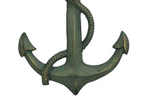 Load image into Gallery viewer, Hampton Nautical Decorative Cast Iron Wall Anchor Key Hook, 5&quot;, Antique Bronze
