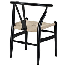 Load image into Gallery viewer, Modway Amish Mid-Century Wood Kitchen and Dining Room Chair in Black

