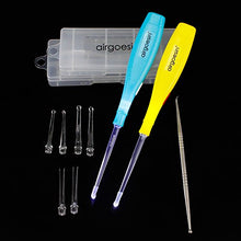 Load image into Gallery viewer, Airgoesin 2 Sets Lighted Tonsil Stone Removing Tool, with Case, 1 Stainless Steel Tonsil Tonsillolith Pick
