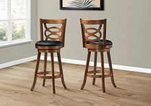Load image into Gallery viewer, Monarch Specialties I Solid Wood High Swivel Barstool, Set of 2, 42&quot;, Oak
