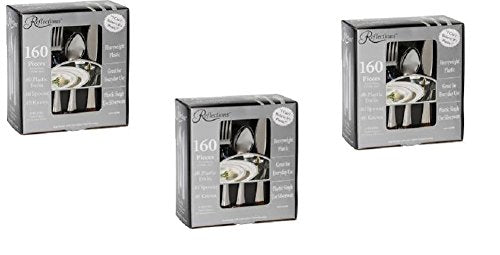 Reflections Plastic Silverware, 160 Pieces (3, 1 Pack)