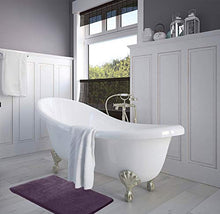 Load image into Gallery viewer, Clara Clark Non Slip Memory Foam Tub-Shower Bath Rug, Small Size 17 X 24 inches - Dark Purple
