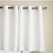 Load image into Gallery viewer, LORRAINE HOME FASHIONS Jackson 58 x 36-inch Tier Curtain Pair, White, 58&quot; x 36&quot;
