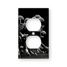Load image into Gallery viewer, Football Offensive Line - AC Outlet Decor Wall Plate Cover Metal
