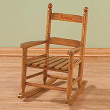 Load image into Gallery viewer, Miles Kimball Personalized Child&#39;s Natural Rocker - Red Font
