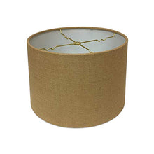 Load image into Gallery viewer, Royal Designs, Inc. Modern Shallow Drum Hardback Lampshade , HB-610-16BL, Burlap, 15 x 16 x 10
