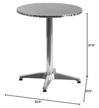 Load image into Gallery viewer, Flash Furniture 23.5&#39;&#39; Round Aluminum Indoor-Outdoor Table with Base
