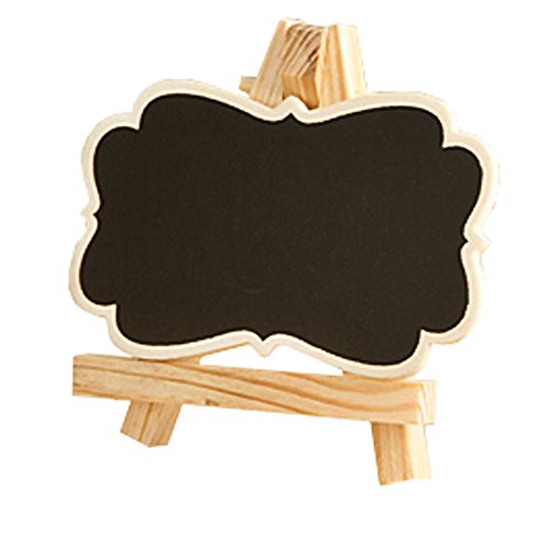 FASHIONCRAFT Natural Wood Easel and Blackboard Placecard Holder (40)