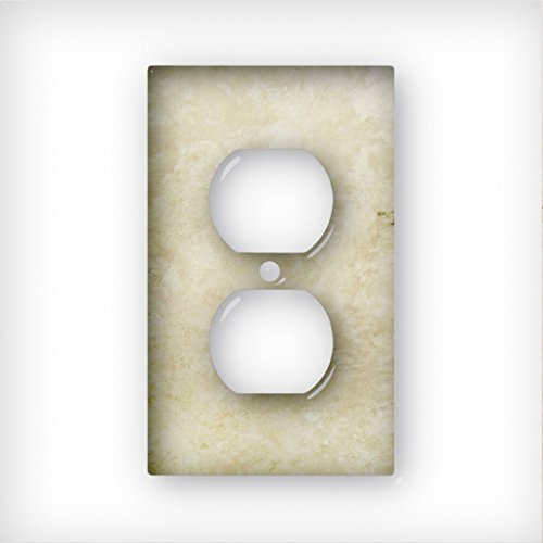 Ivory Travertine - Decor Double Switch Plate Cover Metal