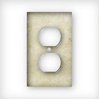 Ivory Travertine - AC Outlet Decor Wall Plate Cover Metal