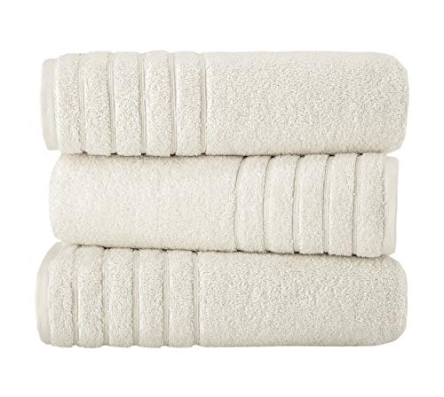 Towels Beyond - Luxury Bath Towels, 100% Turkish Cotton, Quick Dry, Soft and Absorbent Bathroom Towels, Barnum Collection, 3-Piece Set - 30 x 56 Inches (Ivory)
