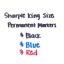 Load image into Gallery viewer, Sharpie 15661PP  King Size Permanent Marker, Chisel Tip, Black, 4-Count
