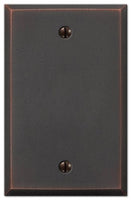 AMERELLE 68BDB Manhattan Single Blank Cast Metal Wallplate in Aged Bronze