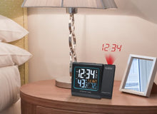 Load image into Gallery viewer, La Crosse Technology  616-146 Color Projection Alarm Clock with Outdoor temperature &amp; Charging USB port
