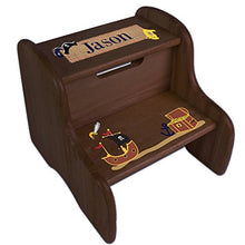 Load image into Gallery viewer, Personalized Pirate Espresso Two Step Stool
