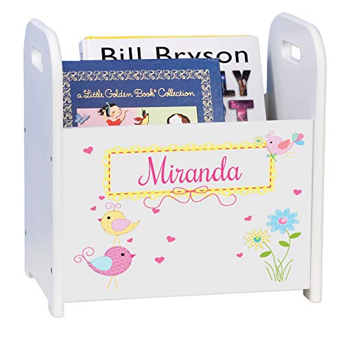 MyBambino Personalized Lovely Birds Kids Storage Shelf Organizer Baby Room Bookcase Furniture