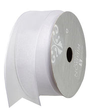 Load image into Gallery viewer, Jillson Roberts 1-1/2 Inch Wire Edge Sheer Ribbon, White, 6-Count (FR3824)
