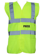 Load image into Gallery viewer, Press, Printed Hi-Vis Vest Waistcoat - Yellow/Black L
