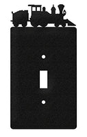SWEN Products Train Wall Plate Cover (Single Switch, Black)