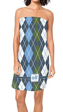 Load image into Gallery viewer, YouCustomizeIt Blue Argyle Spa/Bath Wrap (Personalized)
