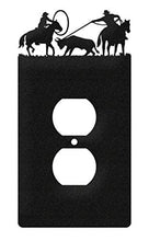 Load image into Gallery viewer, SWEN Products Team Roper Wall Plate Cover (Single Outlet, Black)
