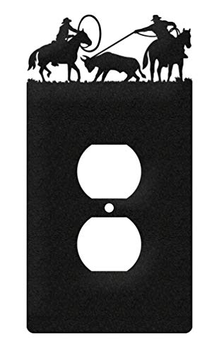 SWEN Products Team Roper Wall Plate Cover (Single Outlet, Black)