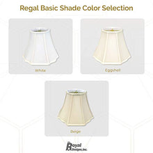 Load image into Gallery viewer, Royal Designs, Inc. BSO-701-18EG Flare Bottom Outside Corner Scallop Basic Lamp Shade, 10 x 18 x 13, Eggshell
