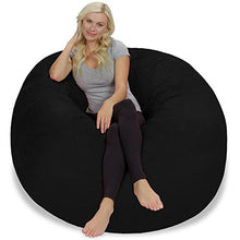 Load image into Gallery viewer, Chill Sack Bean Bag Chair: Giant 5&#39; Memory Foam Furniture Bean Bag - Big Sofa with Soft Micro Fiber Cover - Black
