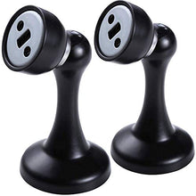 Load image into Gallery viewer, MATEE Stainless Steel Magnetic Door Holder Doorstop with Concealed Screw Hole Design Wall/Floor Mount Black Color (2 Pack)
