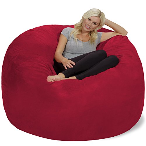 Chill Sack Bean Bag Chair: Giant 6' Memory Foam Furniture Bean Bag - Big Sofa with Soft Micro Fiber Cover, Cinnabar