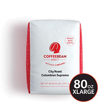 Load image into Gallery viewer, Coffee Bean Direct City Roast Colombian Supremo, Whole Bean Coffee, 5-Pound Bag
