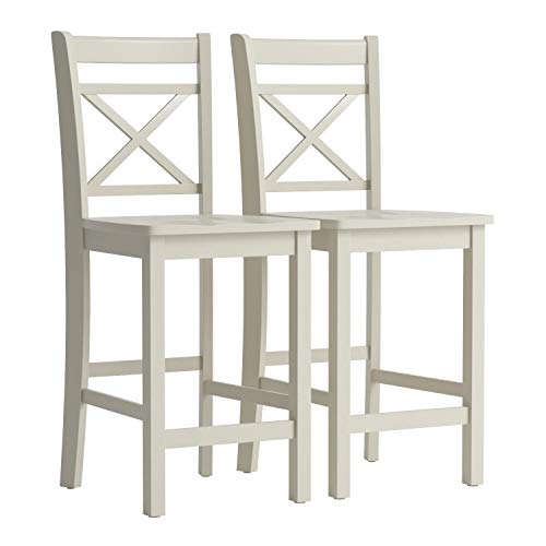 ACME Furniture 72547 Tartys Counter Height Chair (Set of 2), Cream