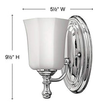 Load image into Gallery viewer, Hinkley Shelly Collection Traditional One Light Bathroom Vanity Fixture, Chrome
