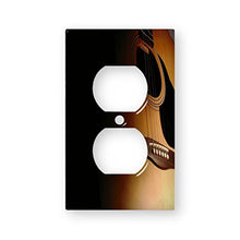 Load image into Gallery viewer, Guitar Acoustic Shadow - AC Outlet Decor Wall Plate Cover Metal

