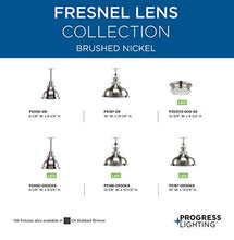 Load image into Gallery viewer, Fresnel Lens LED Collection Brushed Nickel Clear Fresnel Glass Coastal Pendant Light
