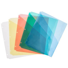 Load image into Gallery viewer, Avery Binder Pockets, Assorted Colors, 8.5&quot; x 11&quot;, Acid-Free, Durable, 5 Slash Jackets (75254)
