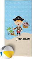 RNK Shops Pirate Scene Beach Towel (Personalized)