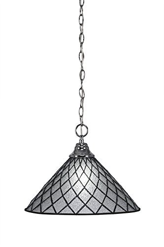 Toltec Lighting 10-CH-918 Any - One Light Chain Pendant, Chrome Finish with Diamond Ice Tiffany Glass