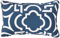 Pillow Perfect Outdoor/Indoor Carmody Navy Lumbar Pillows, 2 Count (Pack of 1), Blue